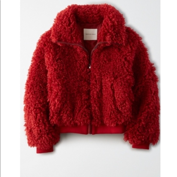 fluffy jacket american eagle